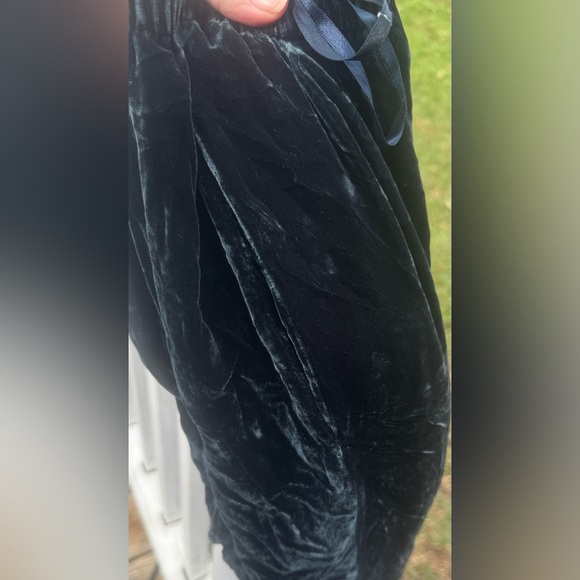 Eileen Fisher Crushed Velvet Pull On Pants High Rise Dressy Festive Small *READ - Picture 5 of 11